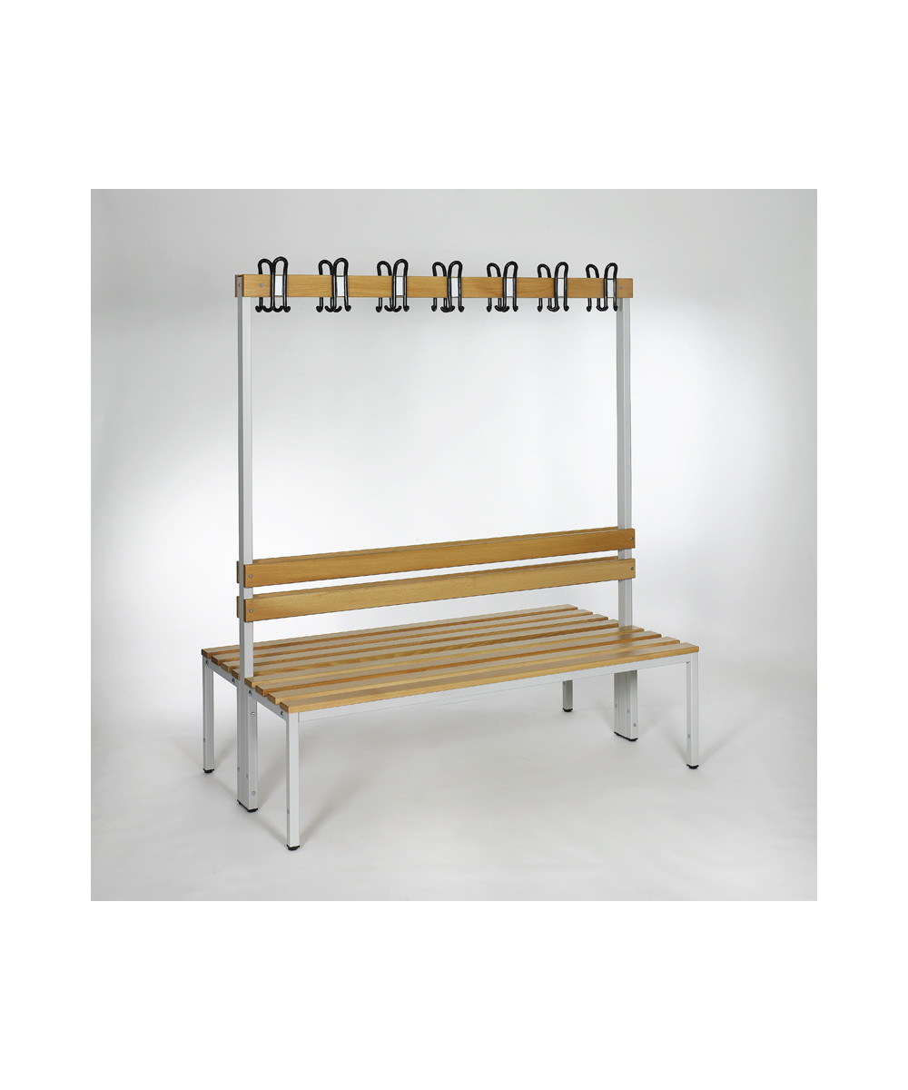 banc vestaire double avec porte manteaux 150 cm DISPORTEX banc vestaire double avec porte manteaux 150 cm DISPORTEX