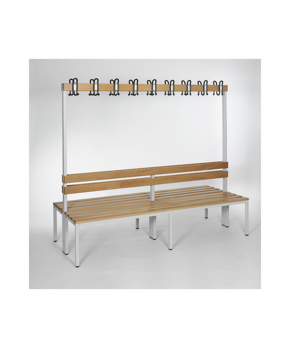 banc vestiaire double porte manteaux 200 cm DISPORTEX banc vestiaire double porte manteaux 200 cm DISPORTEX