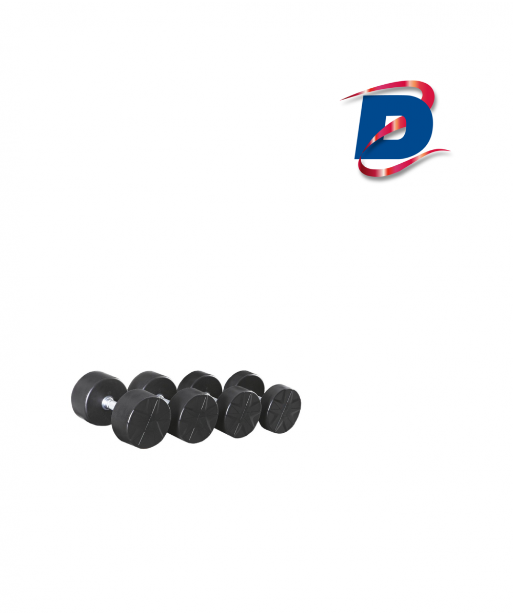 SERIE 42.5 A 50 KG HALTERES  CAOUTCHOUC DISPORTEX