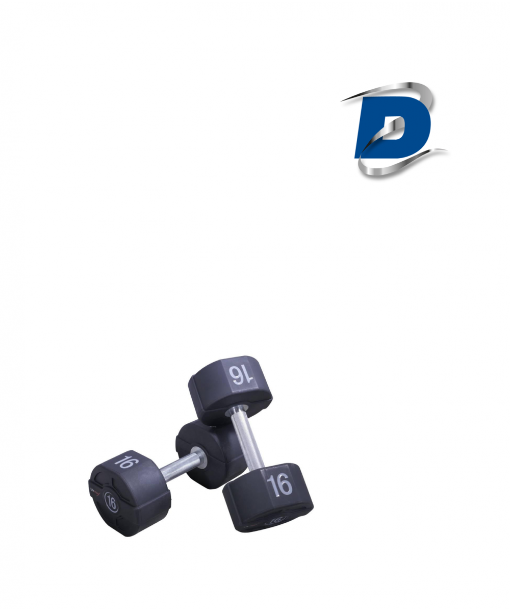 SET HALTERES EN POLYURETHANE MONOBLOC