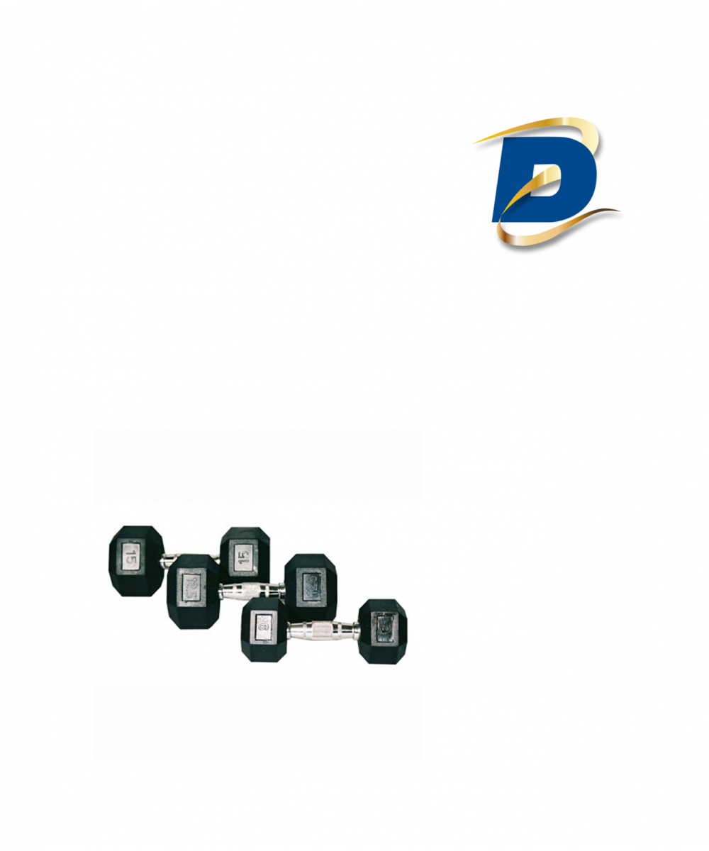 série d'haltères hexagonaux caoutchouc