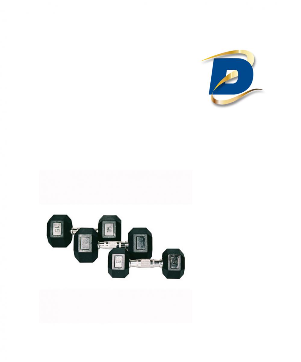 série d'haltères hexagonaux caoutchouc