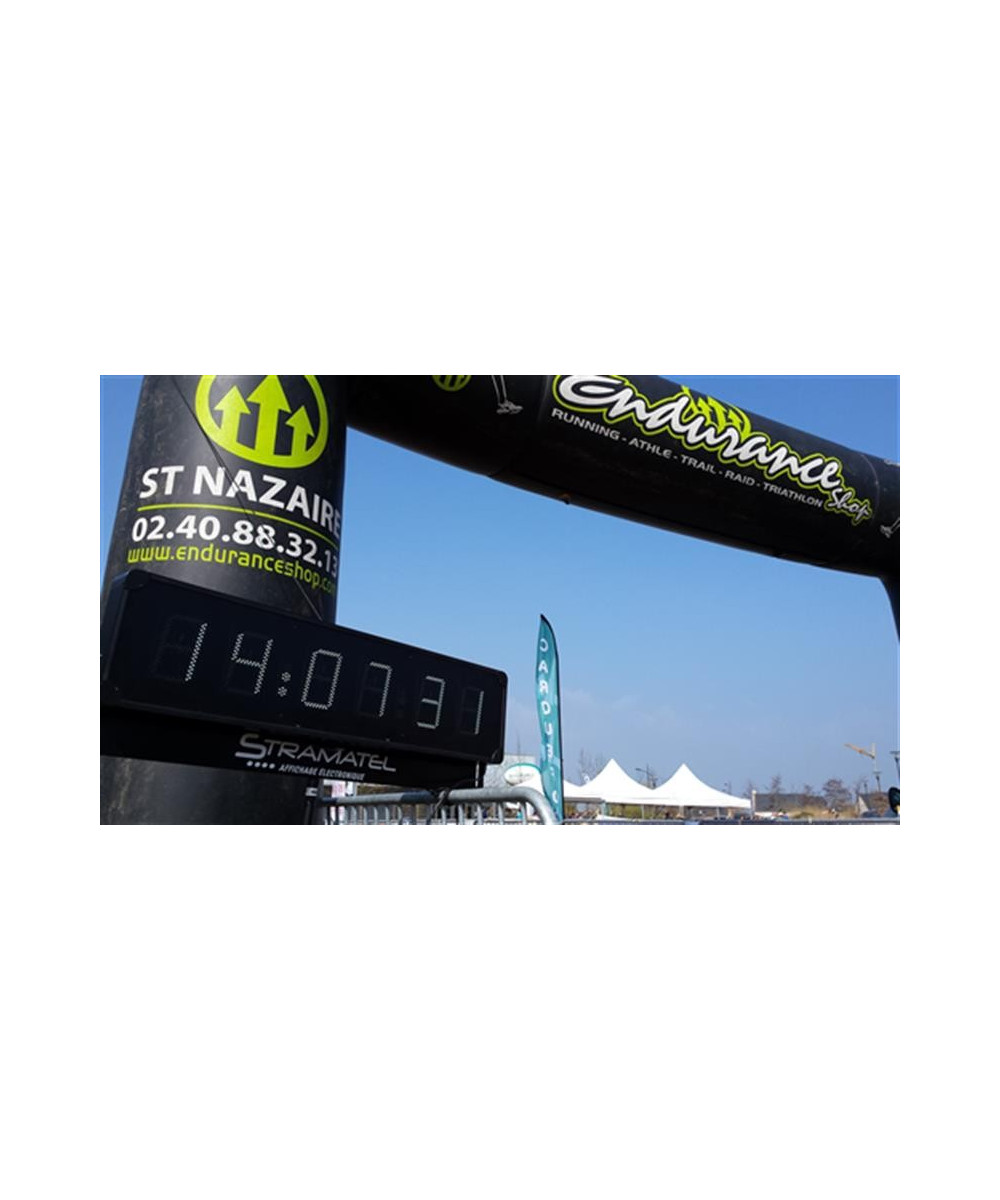 CHRONOMETRE 6 CHIFFRES BLANC 16CM - PILOTAGE PAR TELECOMMANDE