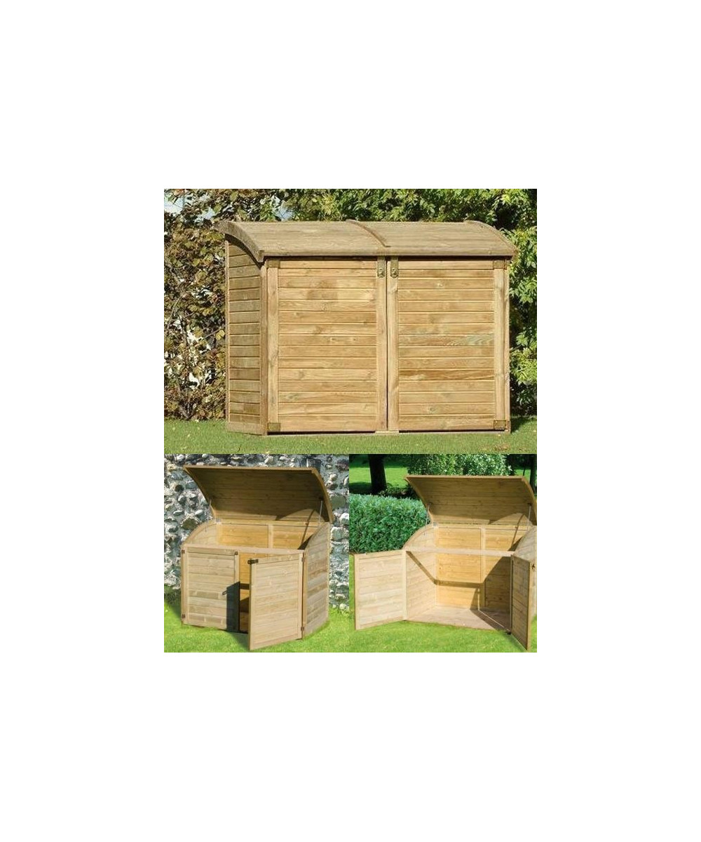 COFFRE DE RANGEMENT EN BOIS POUR L'EXTERIEUR - 1200 LITRES
