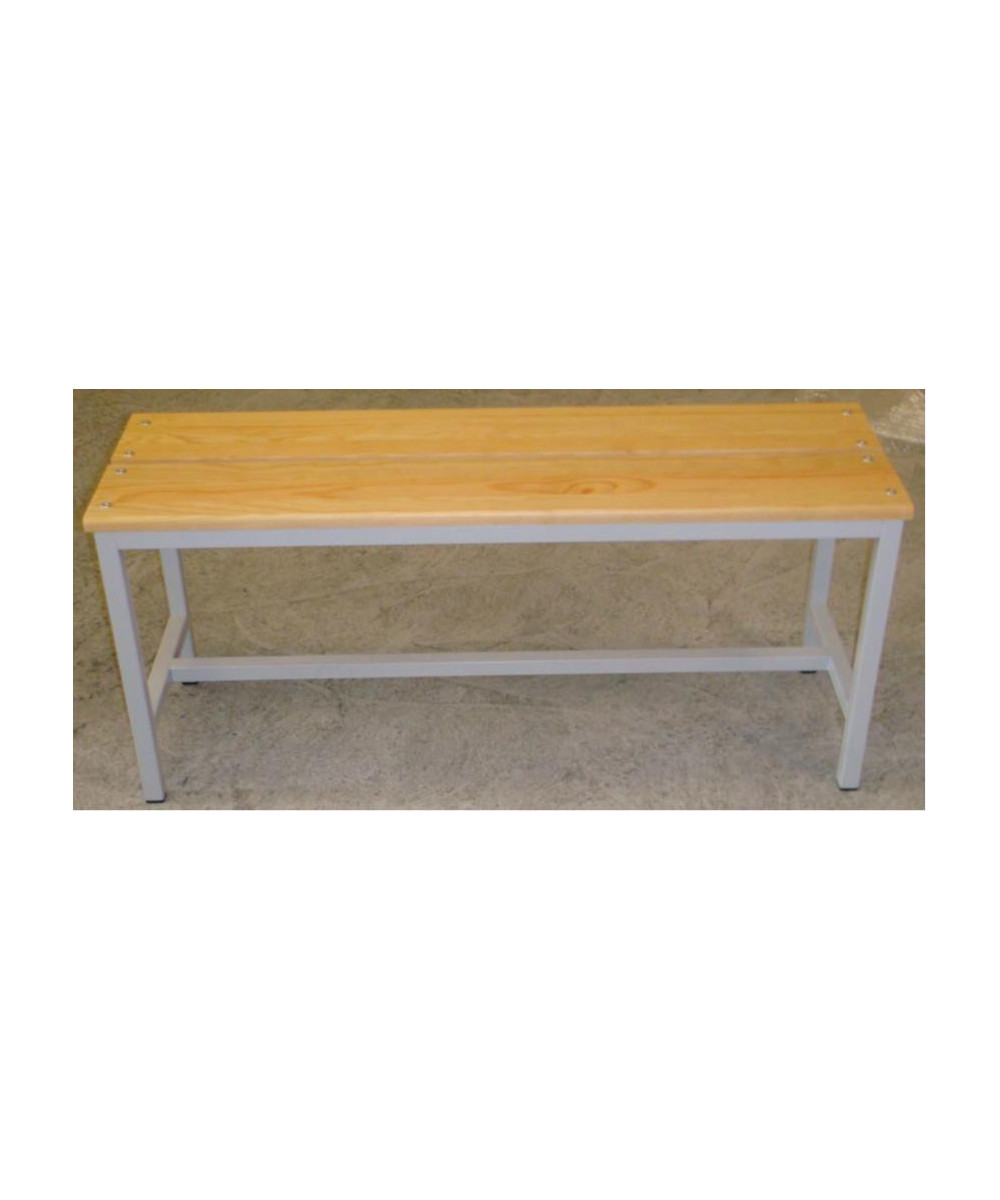 BANC VESTIAIRE PLAT BOIS METAL150 CM