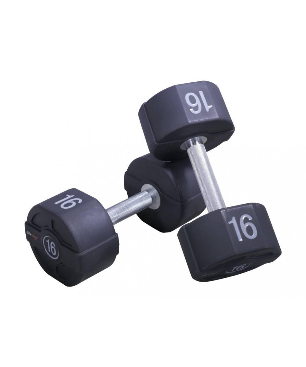 SET HALTERES EN POLYURETHANE MONOBLOC