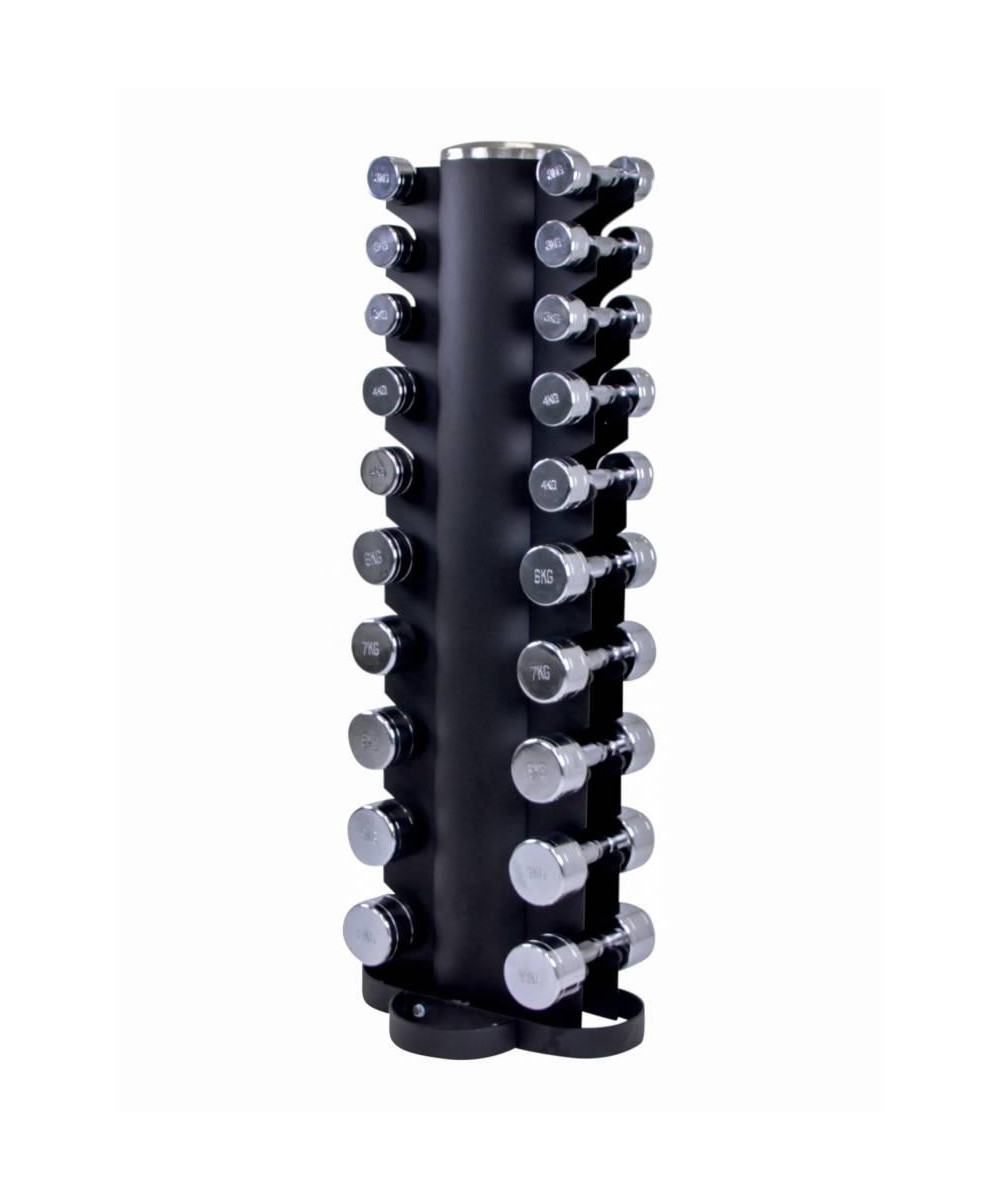 TOUR HALTERES CHROMES REMPLIE - DE 1 A 10 KILOS