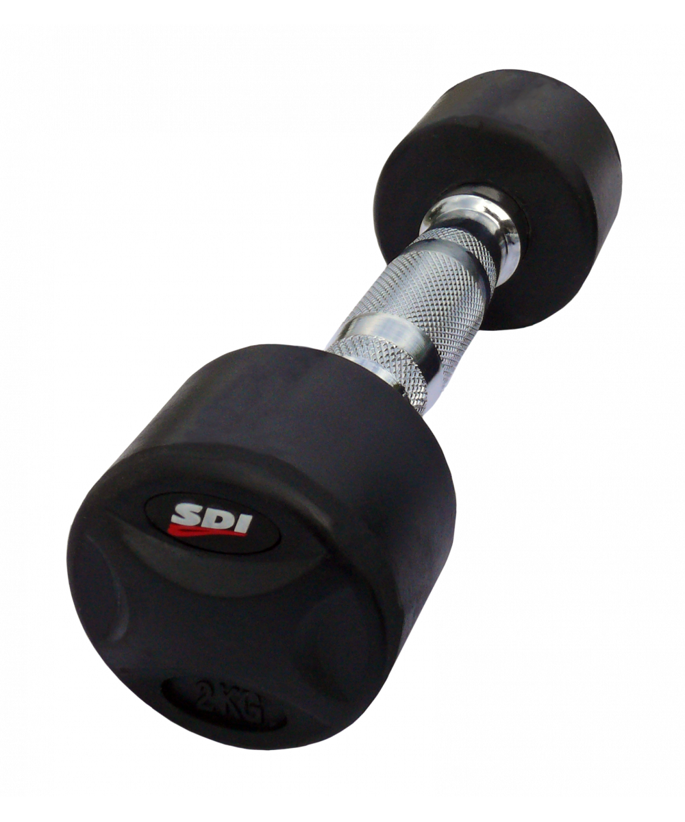 SET HALTERES MONOBLOC CAOUTCHOUC SDI - 2 A 20KG