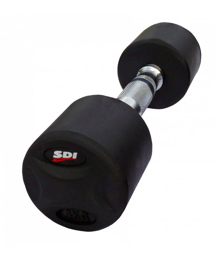 SET HALTERES MONOBLOC CAOUTCHOUC SDI - 2 A 20KG