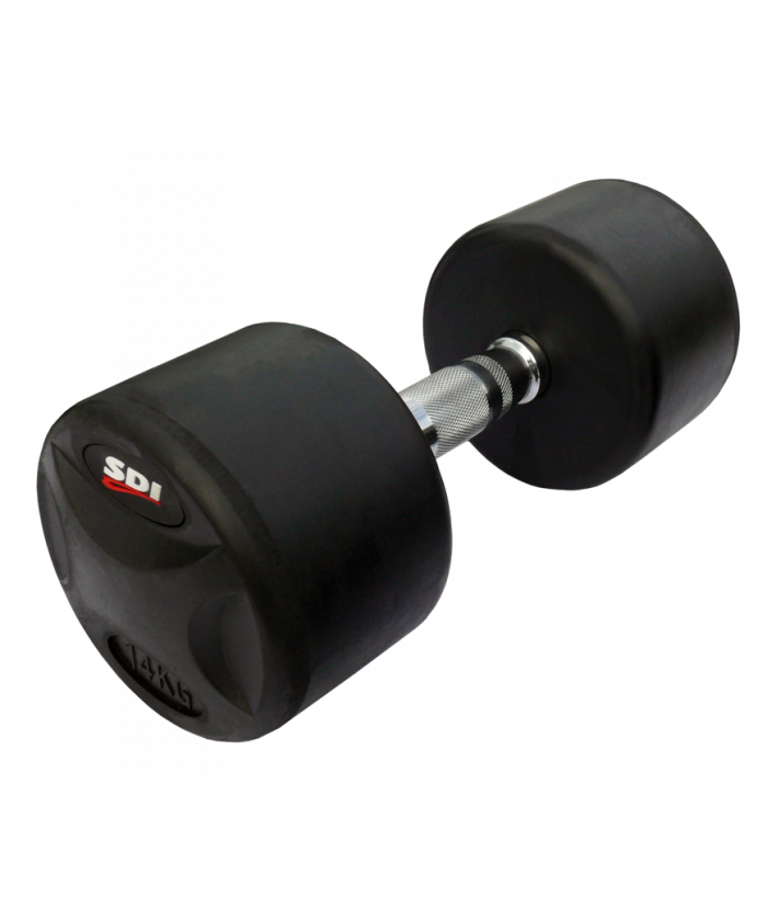 SET HALTERES MONOBLOC CAOUTCHOUC SDI - 2 A 20KG