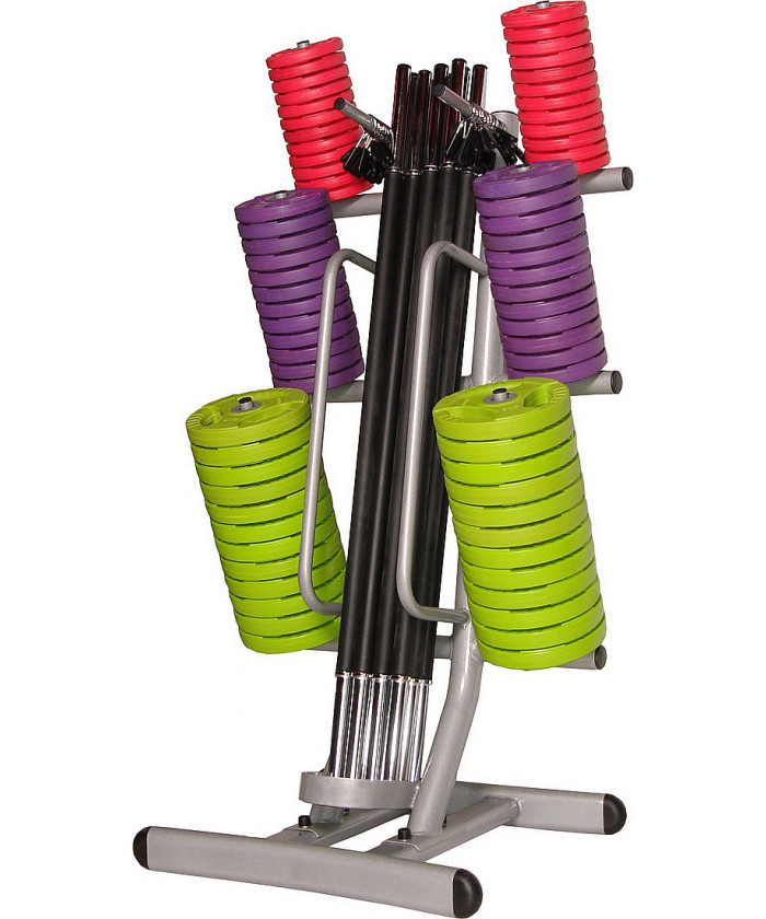 rangement pour 10 barres de body pump