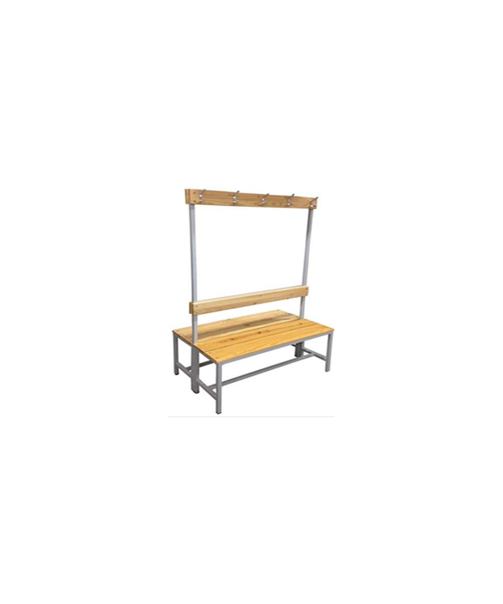 BANC PORTE MANTEAUX DOUBLE FACE - AVEC DOSSIER ET PATERE - 200 CM BANC PORTE MANTEAUX DOUBLE FACE - AVEC DOSSIER ET PATERE - 200 CM