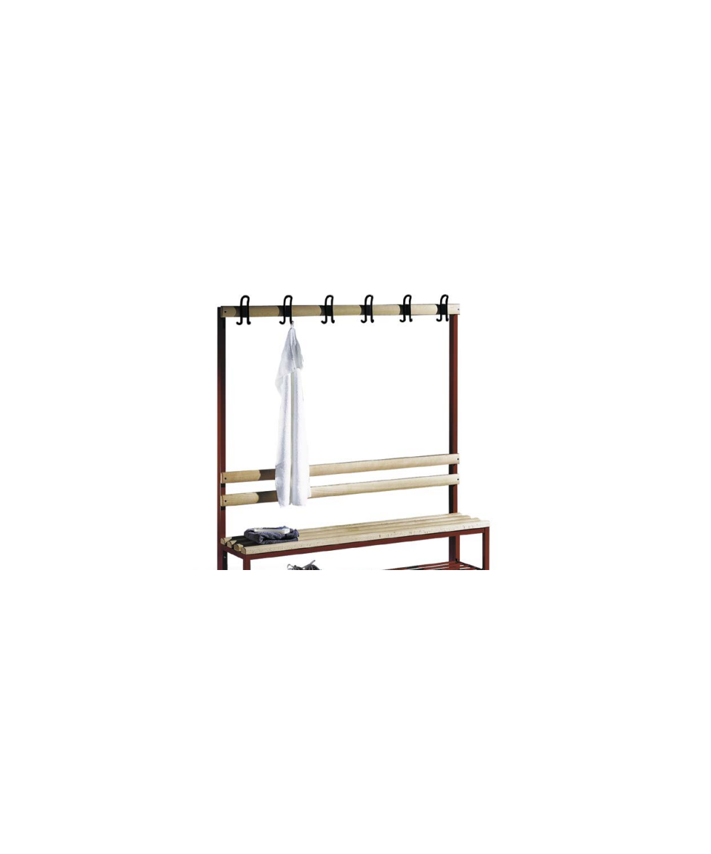 banc vestiaire double avec porte manteaux 100 cm DISPORTEX