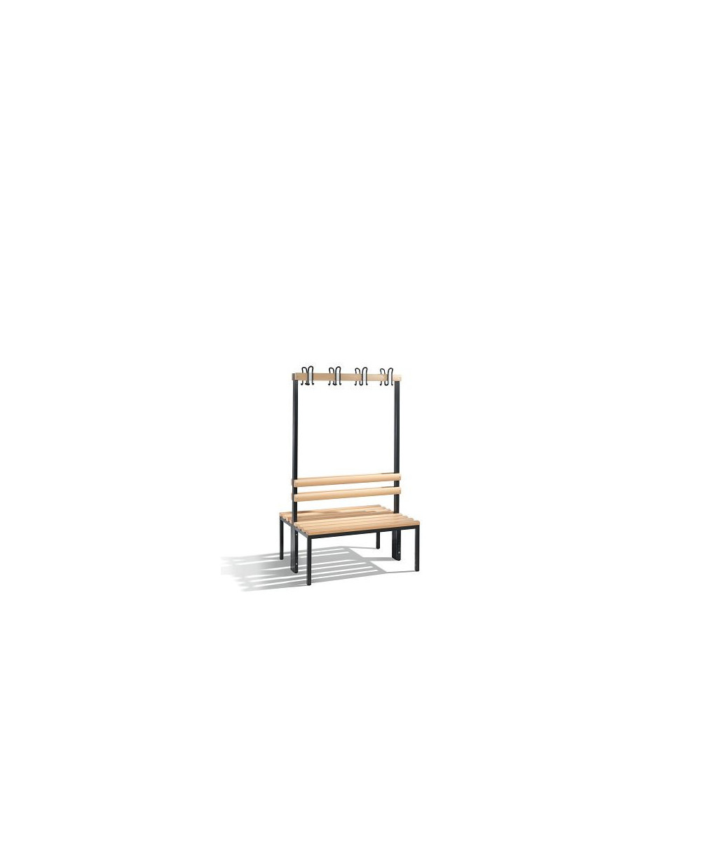 banc vestiaire double avec porte manteaux 100 cm DISPORTEX banc vestiaire double avec porte manteaux 100 cm DISPORTEX