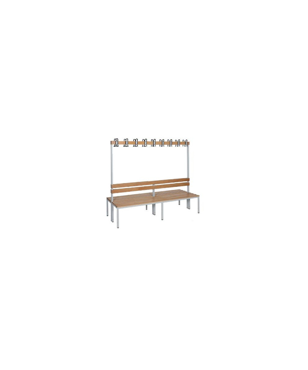 BANC PORTE MANTEAU DOUBLE FACE DISPORTEX - AVEC DOSSIER BANC PORTE MANTEAU DOUBLE FACE DISPORTEX - AVEC DOSSIER
