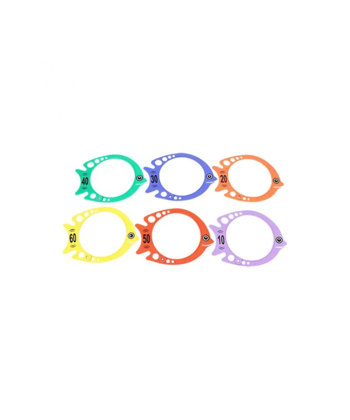 POISSONS LESTES POUR PISCINE - LOT DE 6